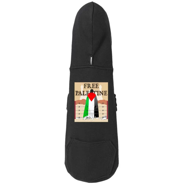 Free Palestine Doggie 3-End Fleece Hoodie