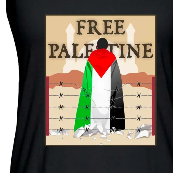 Free Palestine Ladies Essential Flowy Tank