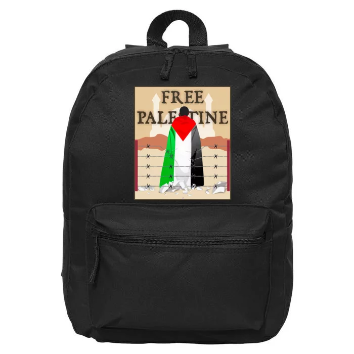 Free Palestine 16 in Basic Backpack