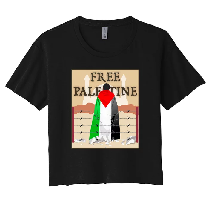 Free Palestine Women's Crop Top Tee