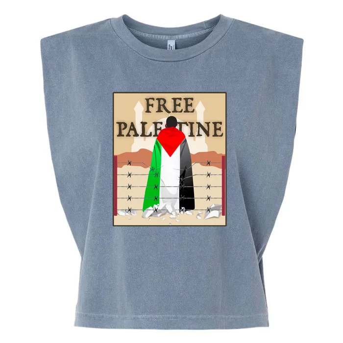 Free Palestine Garment-Dyed Women's Muscle Tee