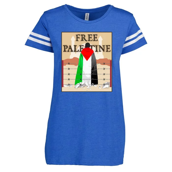 Free Palestine Enza Ladies Jersey Football T-Shirt