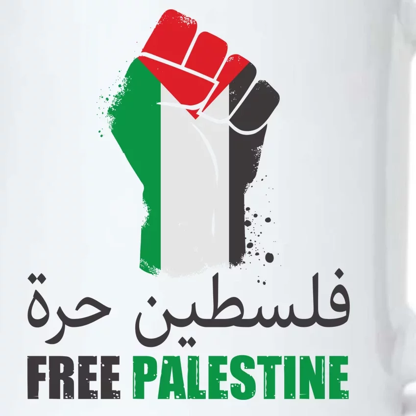 Free Palestine Arabic Support Palestine Gaza Jerusalem Black Color Changing Mug