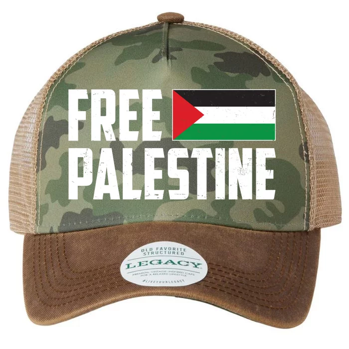 Free Palestine Flag Legacy Tie Dye Trucker Hat