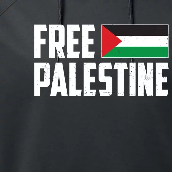 Free Palestine Flag Performance Fleece Hoodie