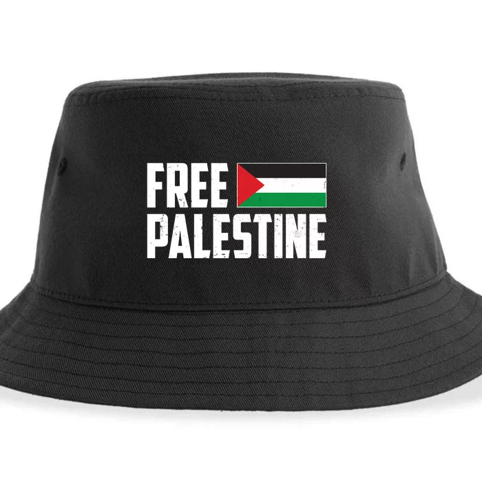 Free Palestine Flag Sustainable Bucket Hat