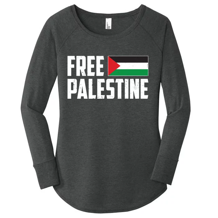 Free Palestine Flag Women's Perfect Tri Tunic Long Sleeve Shirt