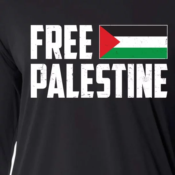 Free Palestine Flag Cooling Performance Long Sleeve Crew