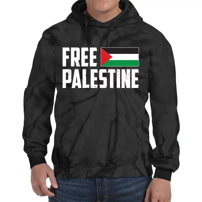 Free Palestine Flag Tie Dye Hoodie