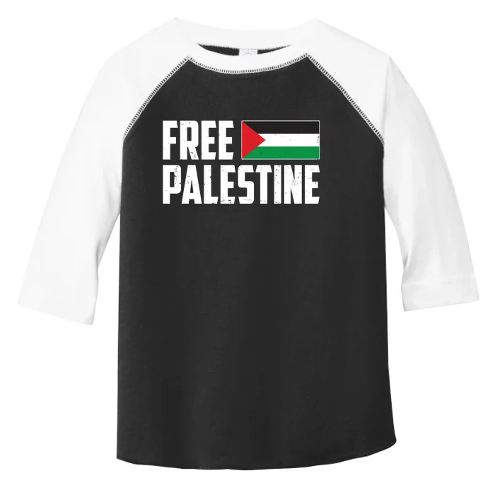 Free Palestine Flag Toddler Fine Jersey T-Shirt