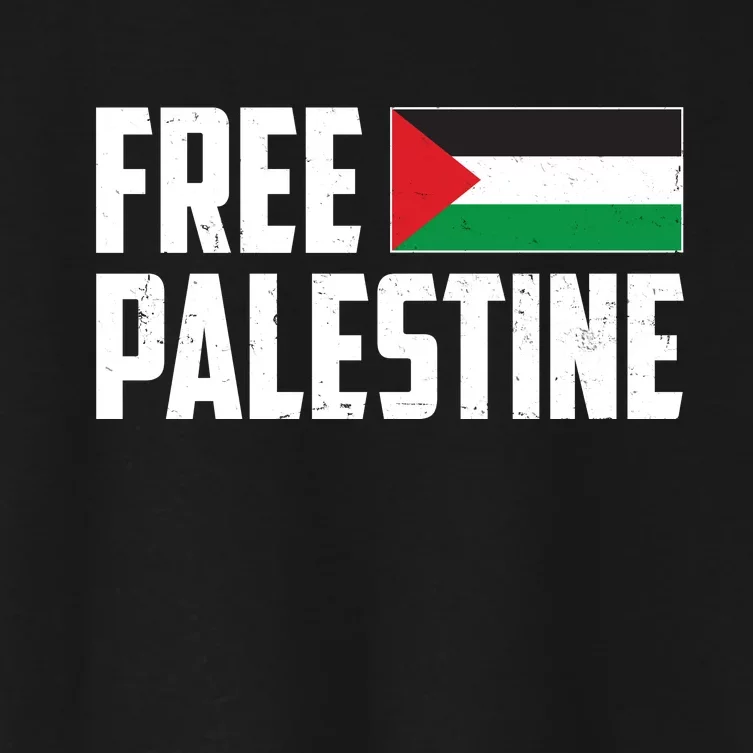 Free Palestine Flag Women's Crop Top Tee