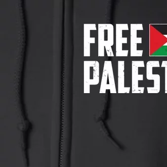 Free Palestine Flag Full Zip Hoodie