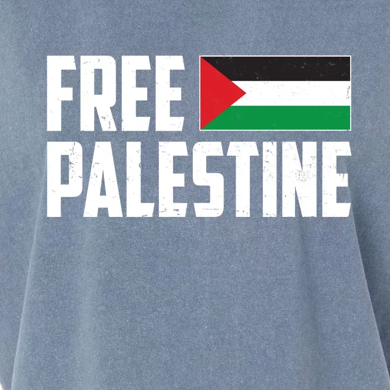 Free Palestine Flag Garment-Dyed Women's Muscle Tee