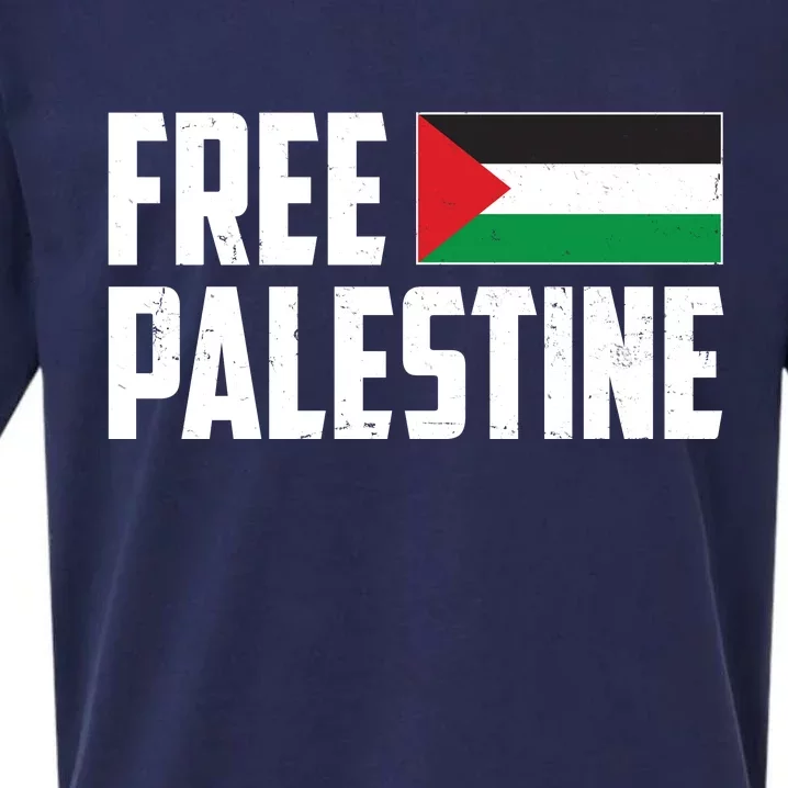 Free Palestine Flag Sueded Cloud Jersey T-Shirt