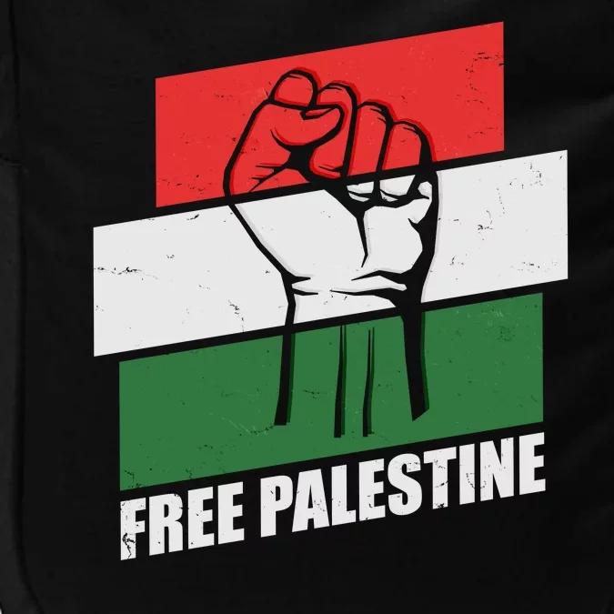 Free Palestine Flag Colors Blocks Protest Fist Impact Tech Backpack