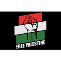 Free Palestine Flag Colors Blocks Protest Fist  Bumper Sticker