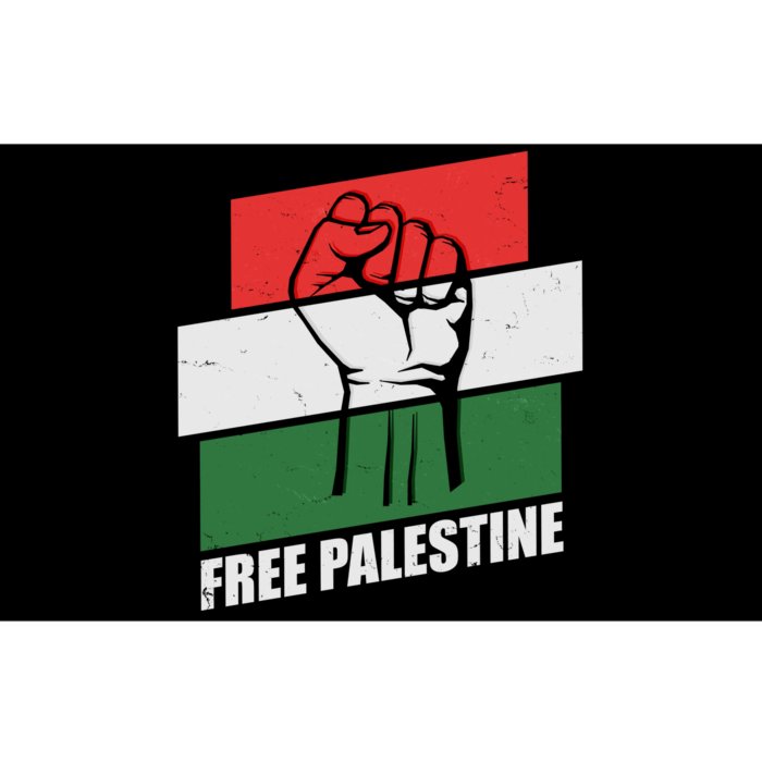 Free Palestine Flag Colors Blocks Protest Fist  Bumper Sticker