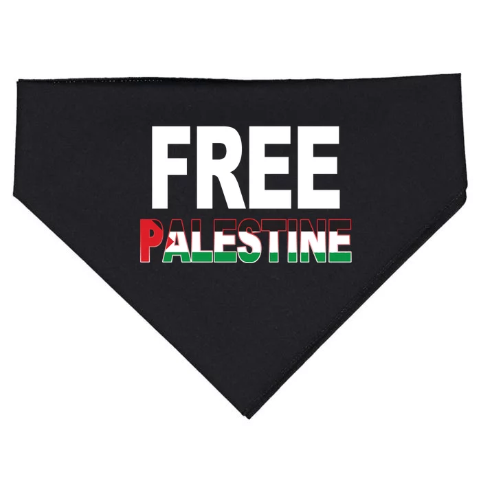 Free Palestine Flag Palestine USA-Made Doggie Bandana