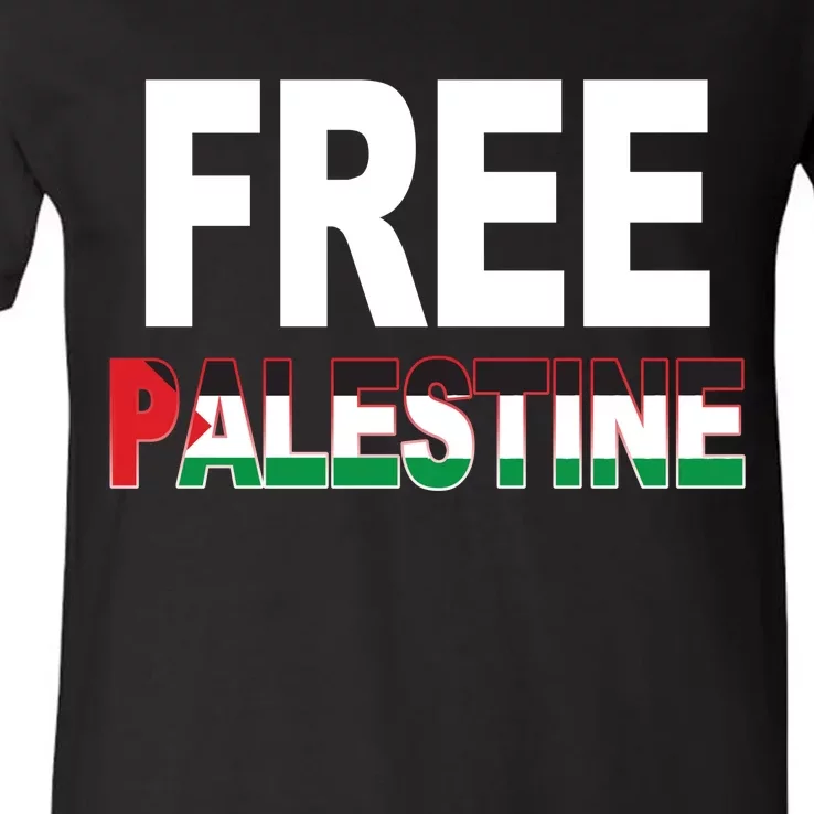 Free Palestine Flag Palestine V-Neck T-Shirt