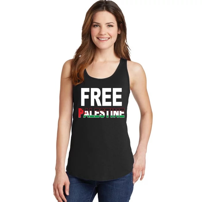 Free Palestine Flag Palestine Ladies Essential Tank