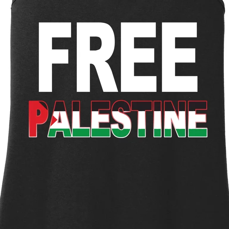 Free Palestine Flag Palestine Ladies Essential Tank