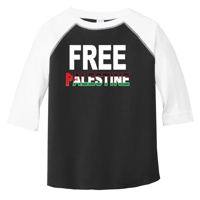 Free Palestine Flag Palestine Toddler Fine Jersey T-Shirt