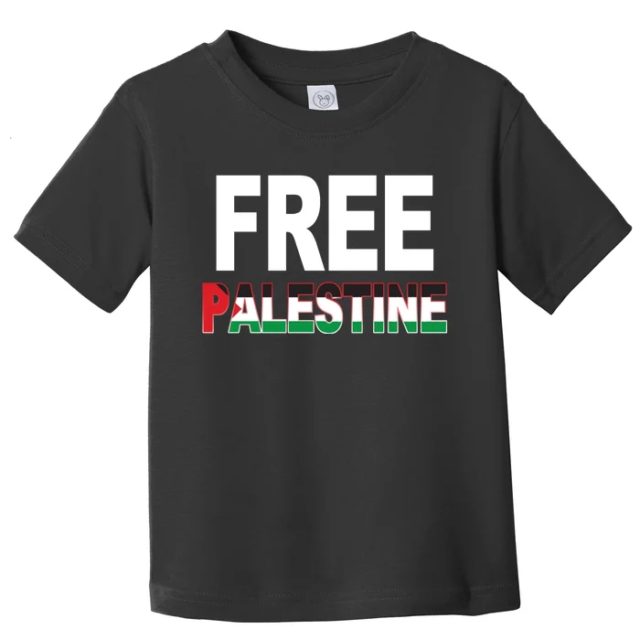 Free Palestine Flag Palestine Toddler T-Shirt