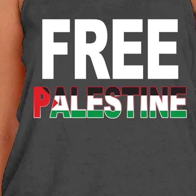 Free Palestine Flag Palestine Women's Knotted Racerback Tank