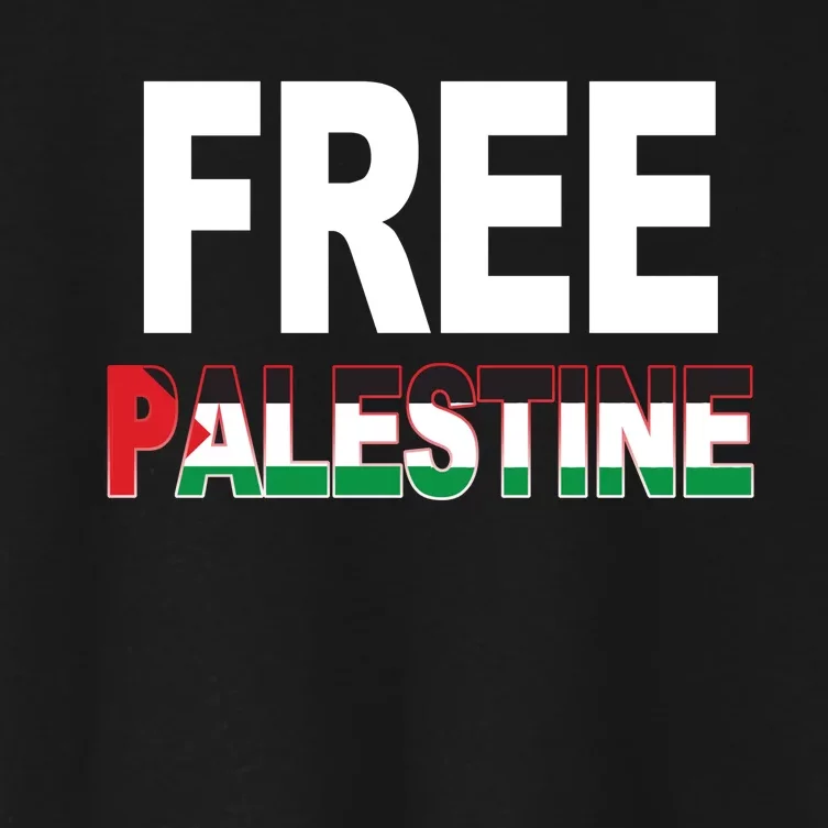 Free Palestine Flag Palestine Women's Crop Top Tee