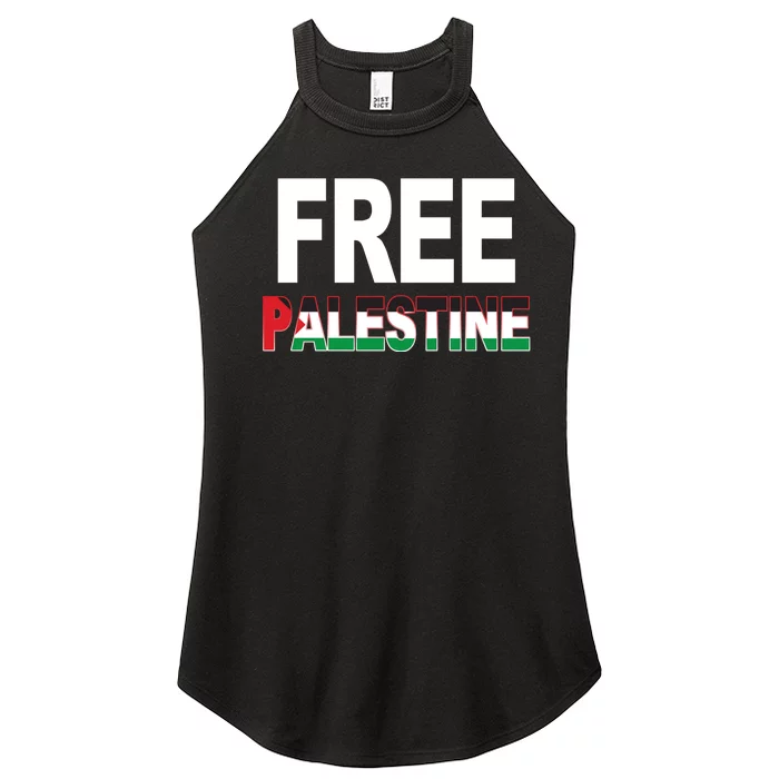 Free Palestine Flag Palestine Women’s Perfect Tri Rocker Tank