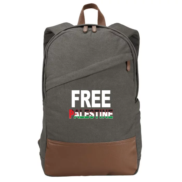 Free Palestine Flag Palestine Cotton Canvas Backpack