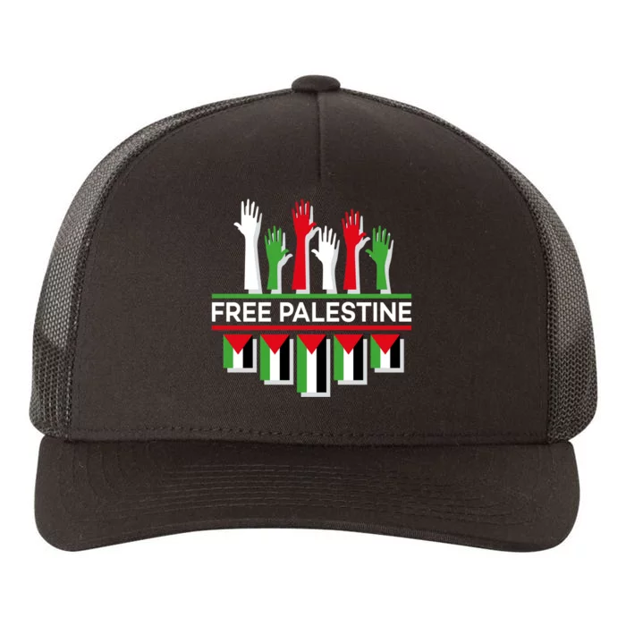 Free Palestine Hands United Yupoong Adult 5-Panel Trucker Hat