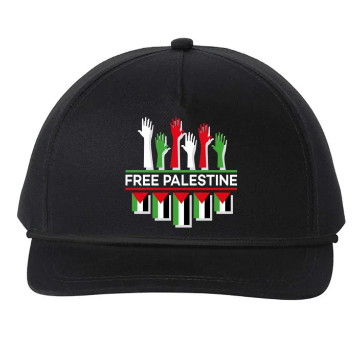 Free Palestine Hands United Snapback Five-Panel Rope Hat