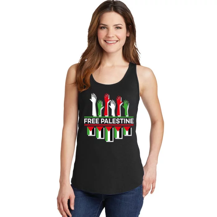 Free Palestine Hands United Ladies Essential Tank