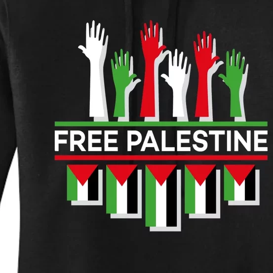 Free Palestine Hands United Women's Pullover Hoodie