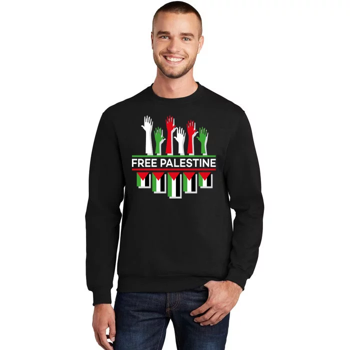 Free Palestine Hands United Tall Sweatshirt