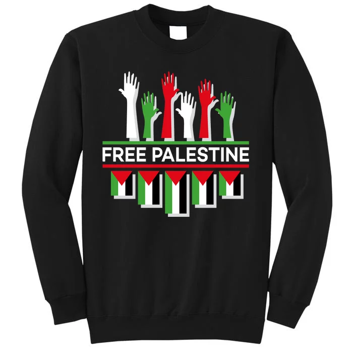 Free Palestine Hands United Tall Sweatshirt