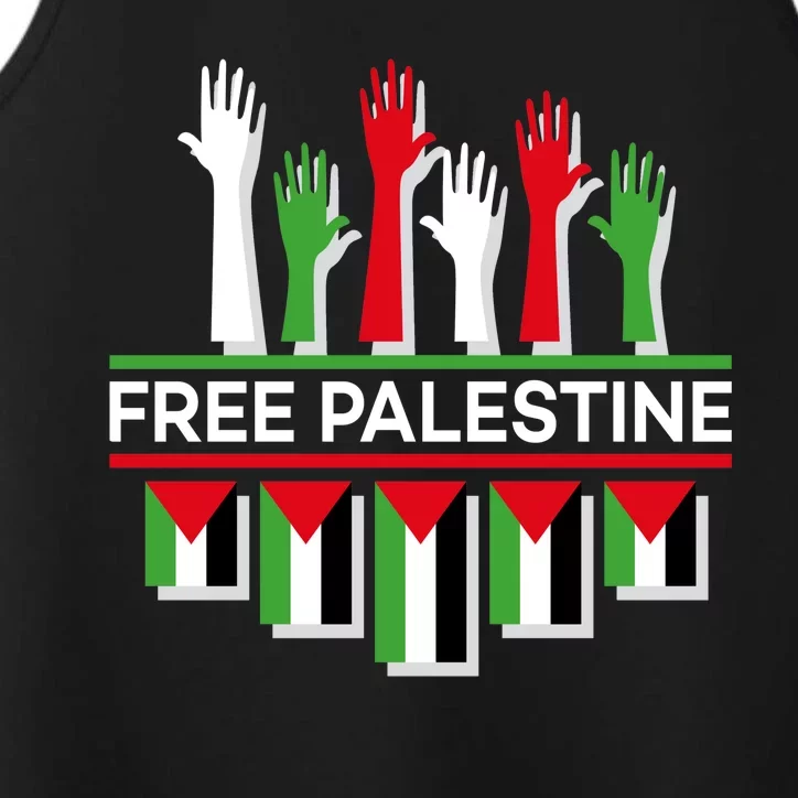 Free Palestine Hands United Performance Tank