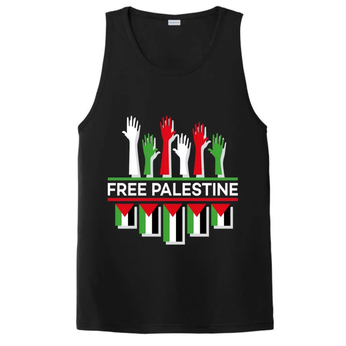 Free Palestine Hands United Performance Tank