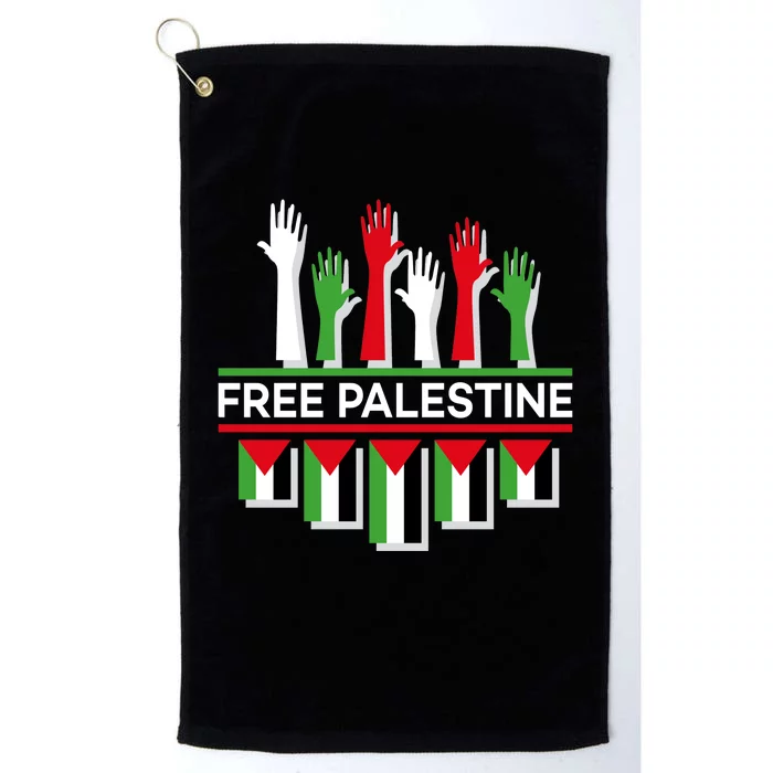 Free Palestine Hands United Platinum Collection Golf Towel