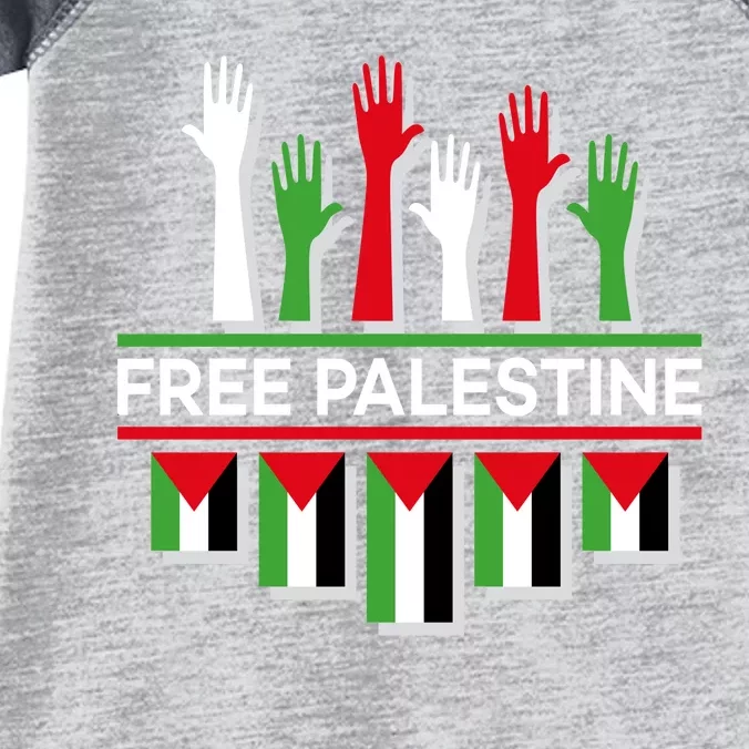 Free Palestine Hands United Infant Baby Jersey Bodysuit