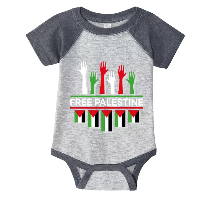 Free Palestine Hands United Infant Baby Jersey Bodysuit