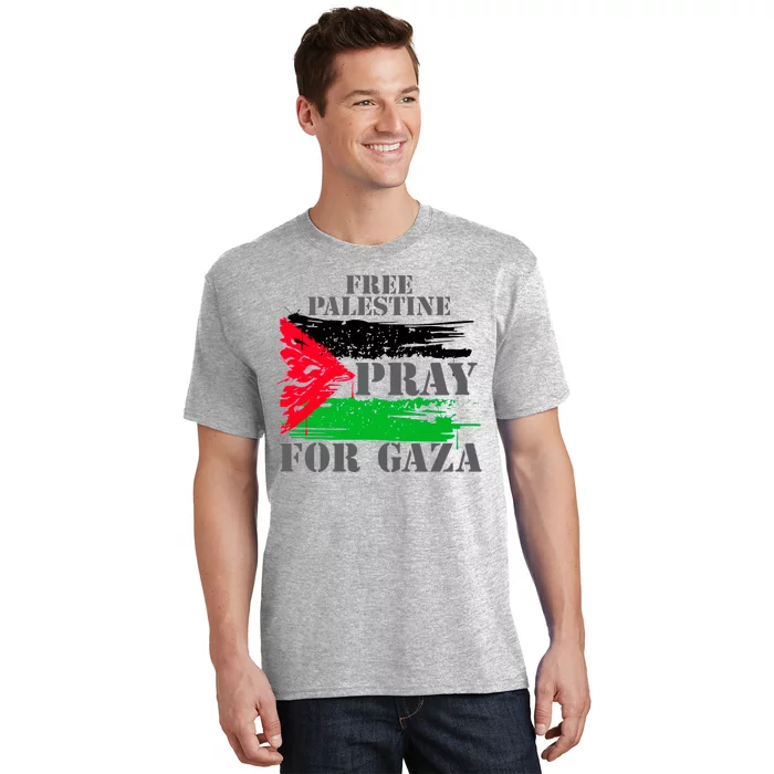 Free Palestine Pray For Gaza Palestinian Flag T-Shirt