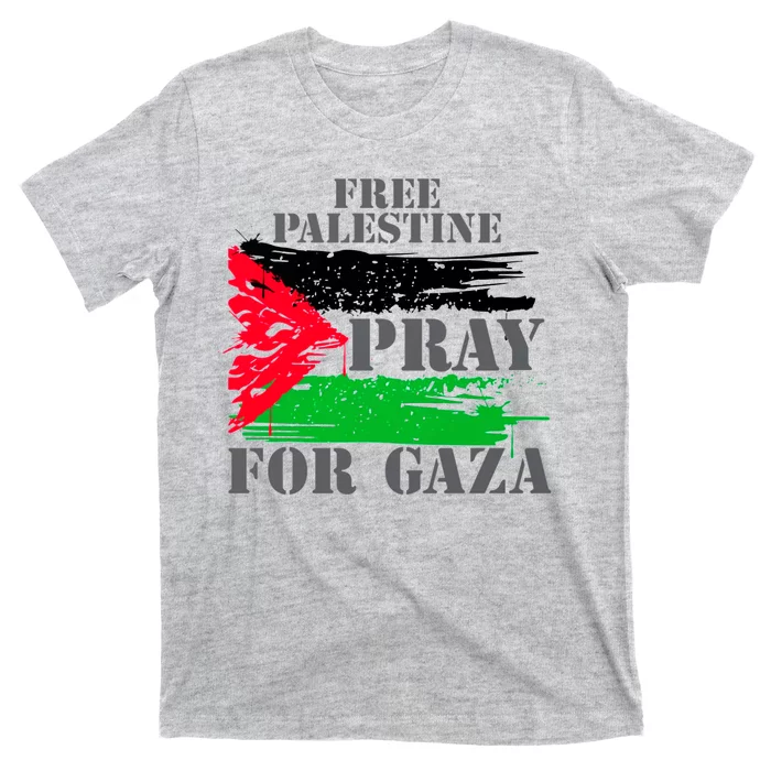 Free Palestine Pray For Gaza Palestinian Flag T-Shirt