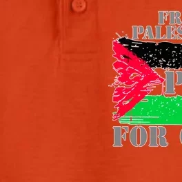 Free Palestine Pray For Gaza Palestinian Flag Dry Zone Grid Performance Polo