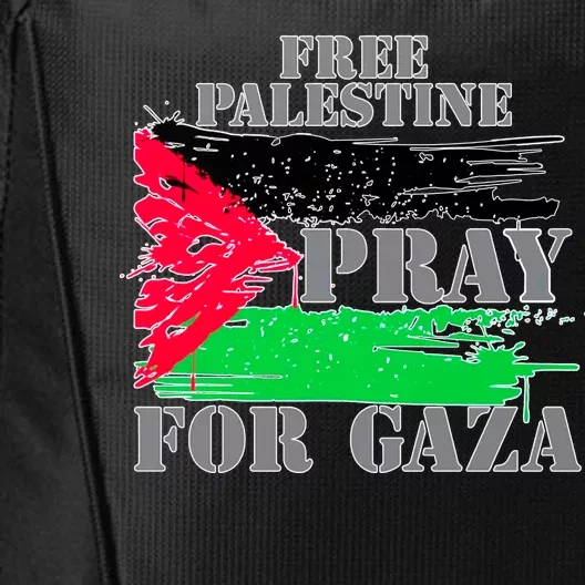 Free Palestine Pray For Gaza Palestinian Flag City Backpack