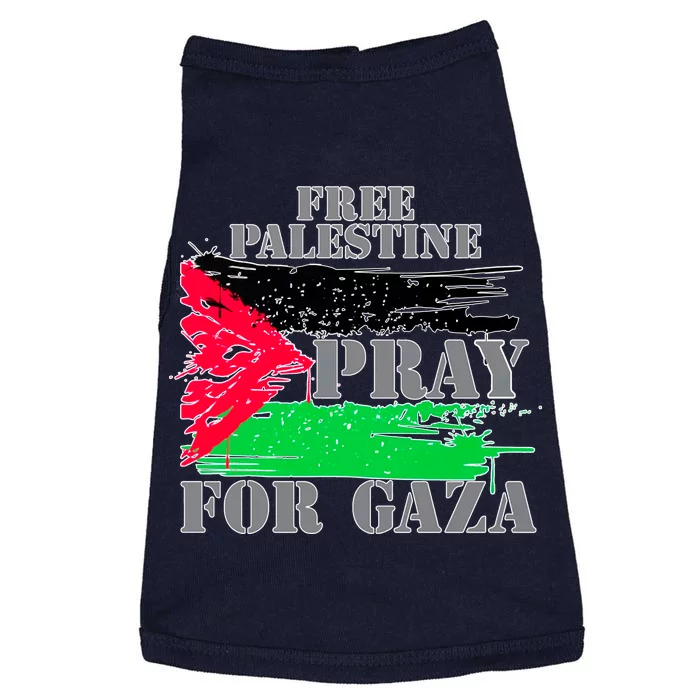 Free Palestine Pray For Gaza Palestinian Flag Doggie Tank