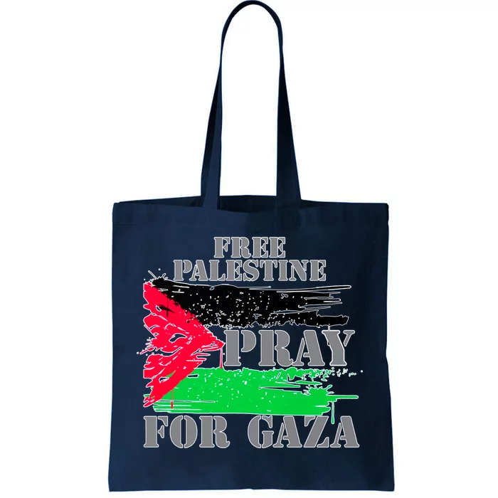 Free Palestine Pray For Gaza Palestinian Flag Tote Bag