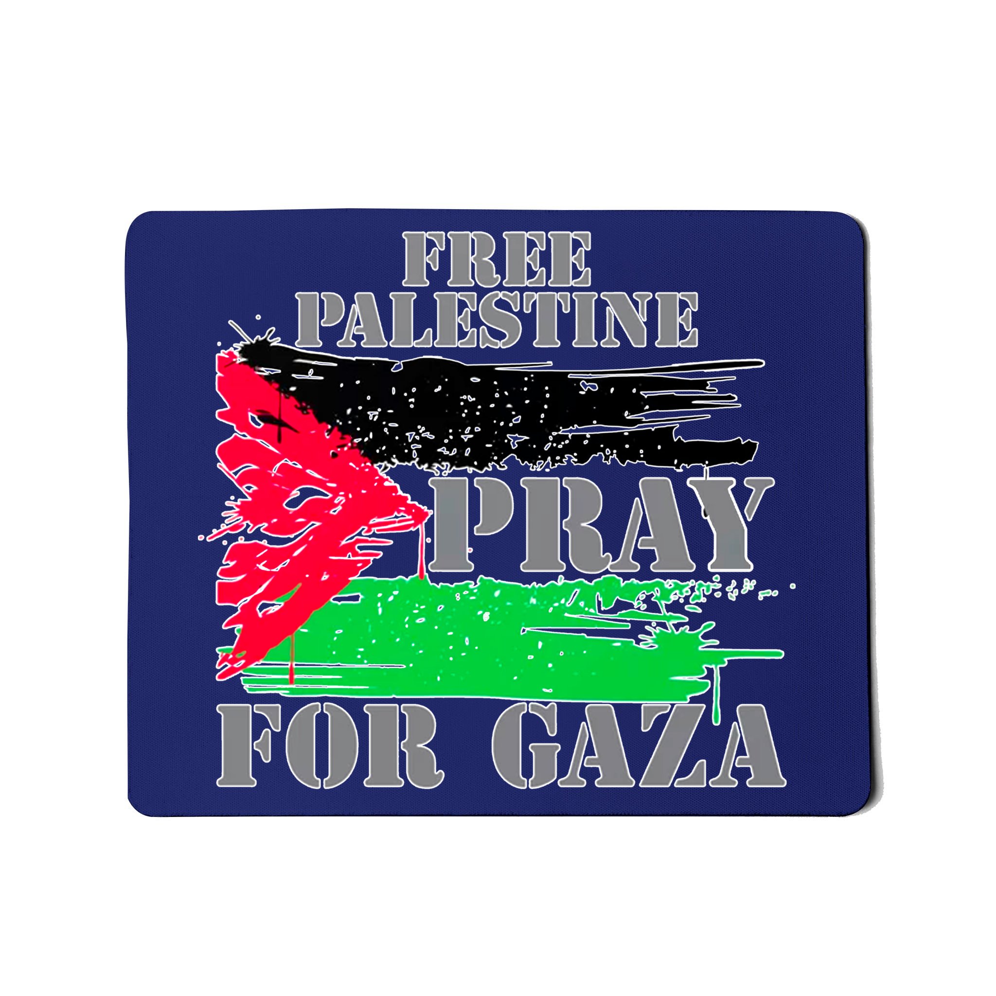 Free Palestine Pray For Gaza Palestinian Flag Mousepad | TeeShirtPalace