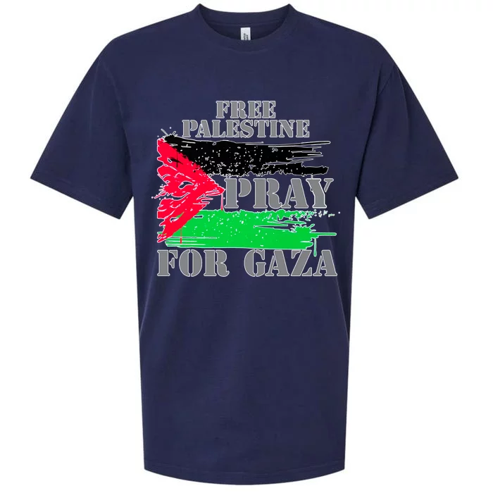 Free Palestine Pray For Gaza Palestinian Flag Sueded Cloud Jersey T-Shirt